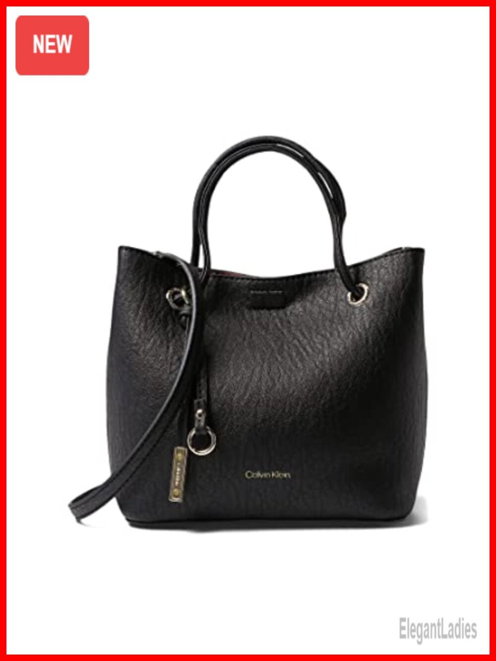 PVC Mini Tote Crossbody with Removable Strap and Zip Pouch